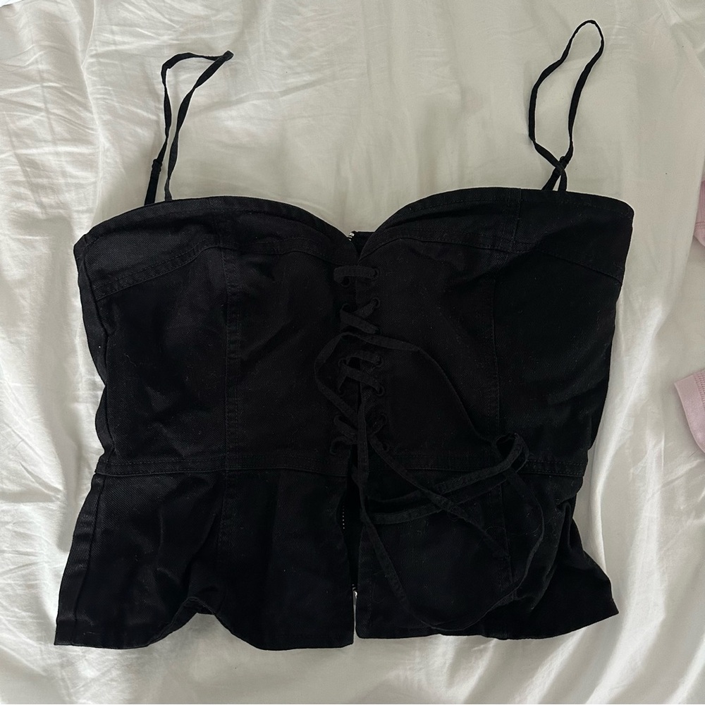 Aritzia Wilfred Loiret Corset Tie Top
